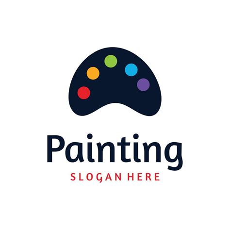 Abstract Paint Brush And House Paint Logo Template Creative Designwith