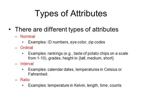 Ordinal Attribute Example In Data Mining