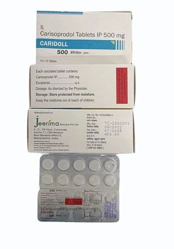 Carisoprodol Mg Caridoll At Rs Pack Carisoma Tablet In Nagpur