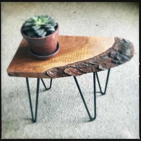 Heres A Live Edge End Table With Hairpin Legs I Made Rsomethingimade