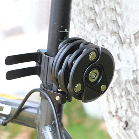 Bike Anti Theft Lock Chain Lock Folding Lock Mini Hamburger Locks High Security Bicycle Cycling ...