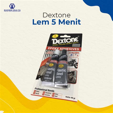 DEXTONE 5 Menit Lem Besi Epoxy Adhesives Plastic Steel Lazada Indonesia