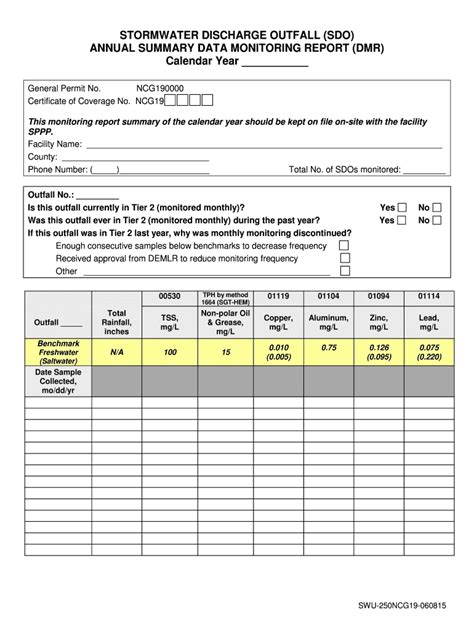 Fillable Online Discharge Monitoring Report Dmr Non Receipt