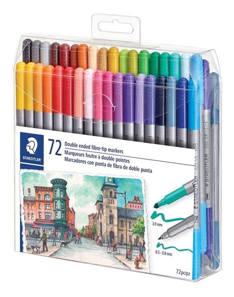 Plumon Marcador Staedtler Duo Color 72 Colores Doble Punta 83500