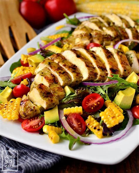 Grilled Chicken Salad Healthy Sizzling Mouthwatering