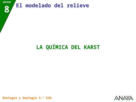 PPT UNIDAD 8 El modelado del relieve Biología y Geología 3 º ESO LA