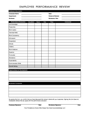 Employee Evaluation Form Pdf - Fill Online, Printable, Fillable, Blank ...