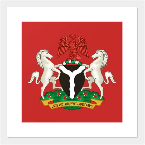 Coat Of Arms Of Nigeria Coat Arms Nigeria Posters And Art Prints Teepublic