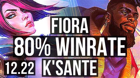 Fiora Vs K Sante Top Winrate Legendary Euw