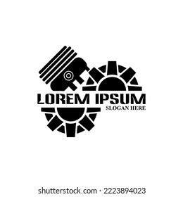 Engine Shaped Automotive Logo Illustration Perfect Stock Vector ...