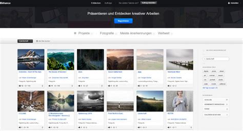 Fotografen Website Erstellen Behance Professionelle Websites Erstellen