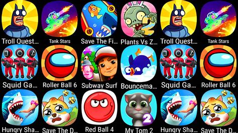 Troll Quest TV Show Tank Stars Save The Fish Plants Vs Zombies 2 Squid