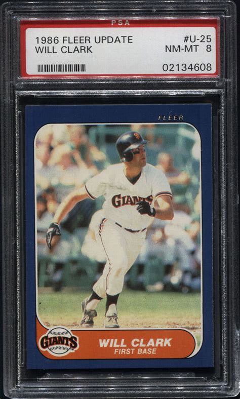 Other 1986 TT FLEER UPDATE WILL CLARK SAN FRANCISCO GIANTS PSA U 25