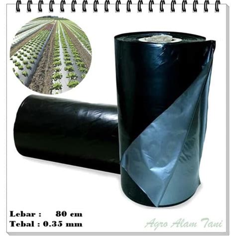 Jual Plastik Mulsa Hitam Perak Lebar 80cm Tebal 0 35mm Shopee Indonesia