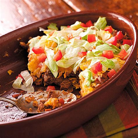 Easy Taco Casserole Recipe Taste Of Home