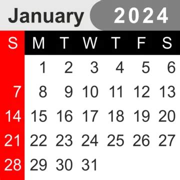 Januar 2024 Einzelmonatskalender Design Ai Vektor Kalender Januar 2024