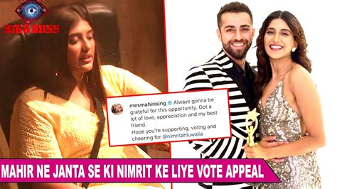 Bigg Boss 16 Mahir Ne Nimrit Ke Liye Likha Heartfelt Note Janta Se Ki