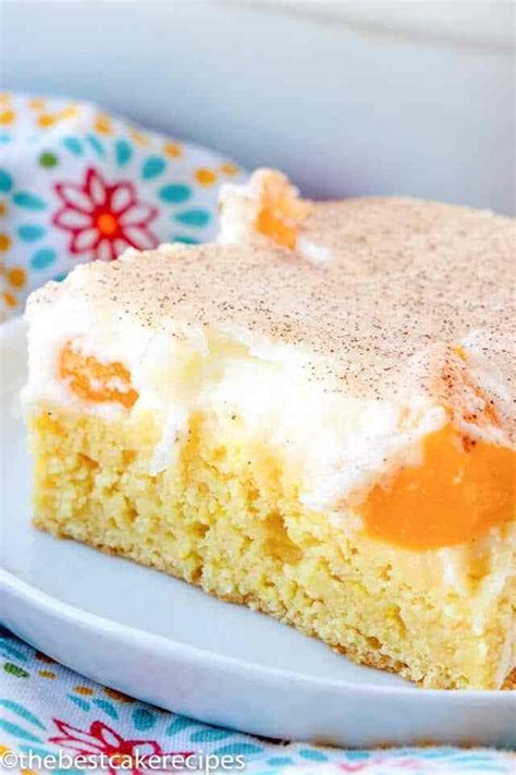 Peaches And Cream Cake Recipe Peaches And Cream Dessert Peaches Cream Cheese Peach Cake