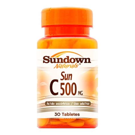 Vitamina C Sundown Naturals C 500mg 30 Comprimidos Drogarias Pacheco