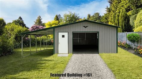 Vertical Roof Metal Garages X X With F Wide Lean To Mid