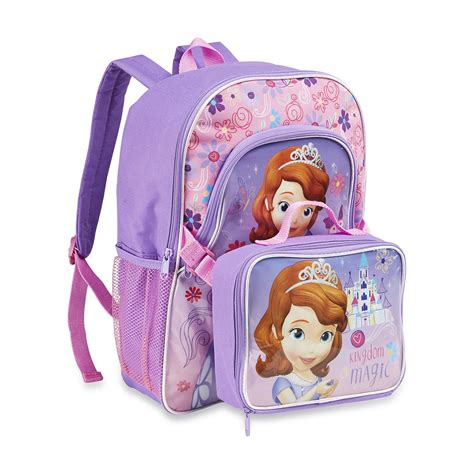 Disney Sofia The First Girl S Backpack And Lunch Bag