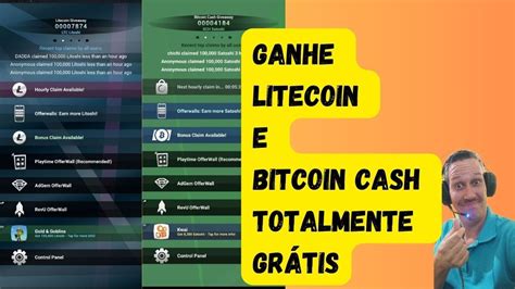 Ganhe Litecoin E Bitcoin Cash Totalmente Gr Tis Youtube