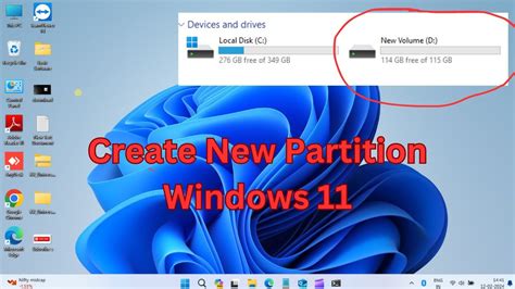 How To Create Partition In Windows 11 I New Drive Create Partition I