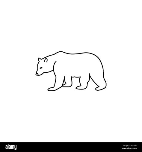 Bear symbol - vector illustration black on white background Stock ...