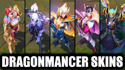 All New Dragonmancer 2023 Skins Spotlight Vayne Kassadin Fiora Rakan