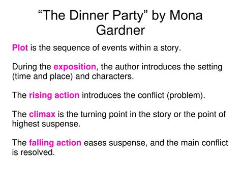 Ppt “the Dinner Party” By Mona Gardner Powerpoint Presentation Free