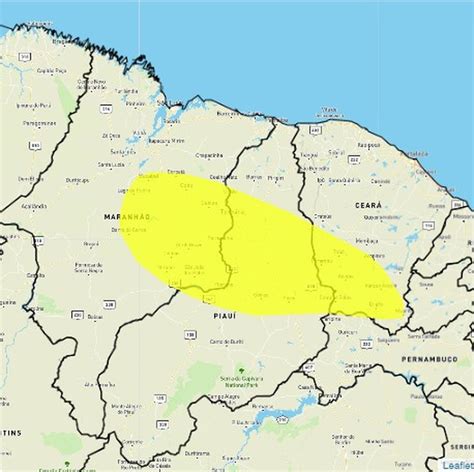 Piauí tem 103 cidades da região Centro Norte alerta de chuvas