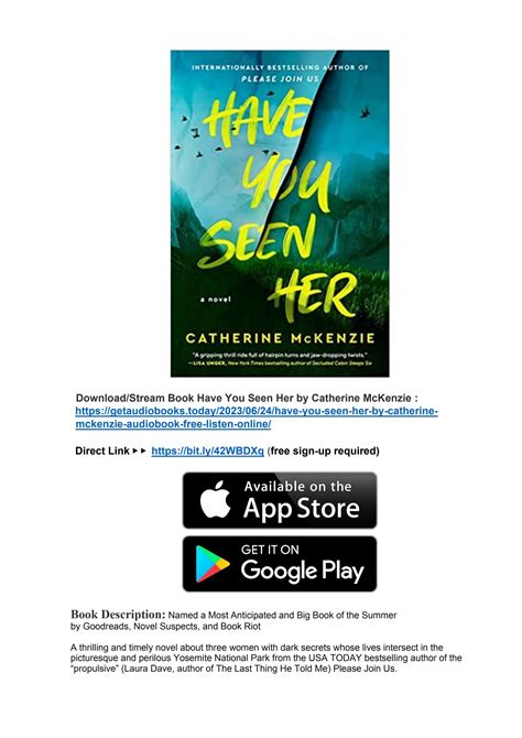 Have You Seen Her By Catherine Mckenzie Audiobook Free Listen Online By