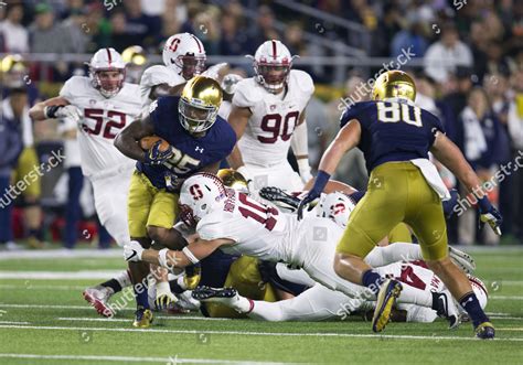 Notre Dame Running Back Tarean Folston Editorial Stock Photo Stock