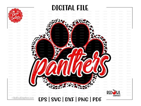 Panther Svg Panthers Svg Paw Svg Panther P Panthers Paw Svg Dxf