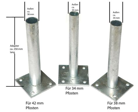 Pfostentr Ger Aufschraubh Lse Pfostenschuh Bodenh Lse F R Rundpfosten