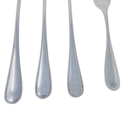 Orleans Silver Stainless Japan Flatware Beaded Edge Orl9 Iced Tea Spoons Fork Etsy