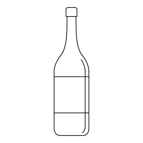 Wine Bottle Icon Outline Style 15221609 Vector Art At Vecteezy