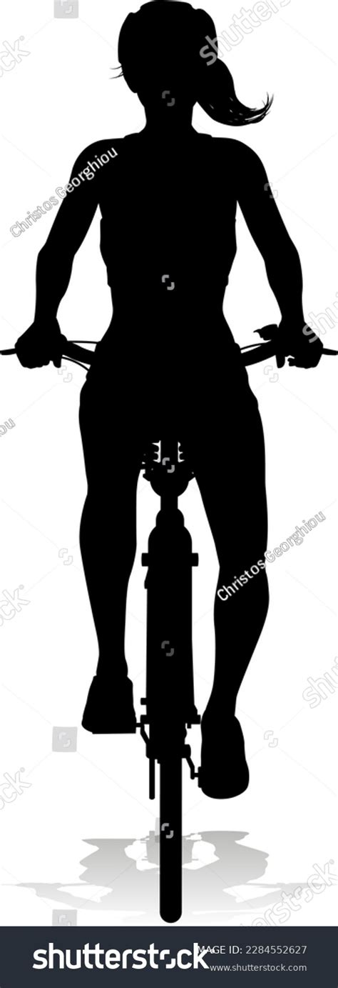 Bicyclist Riding Their Bike Wearing Safety Stock Vector Royalty Free