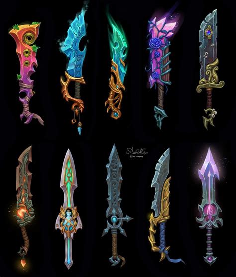 ArtStation Stylized Blades Fantasy Blade Fantasy Dagger Fantasy