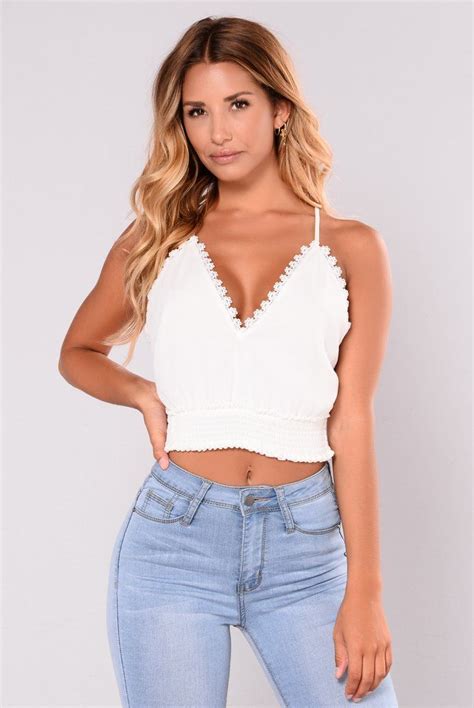 Southern Wind Crop Top Ivory Crop Tops Tops Fashion