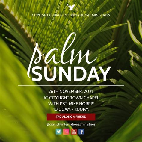 Palm Sunday Flyer Design Template Postermywall