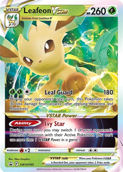 Serebii net Pokémon Card Database SWSH Promos 195 Leafeon VSTAR