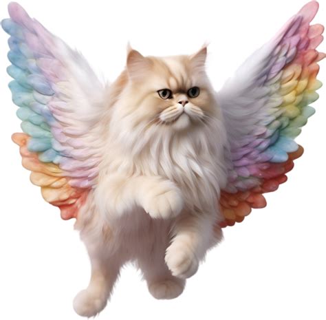 AI generated Watercolor cat cupid. Ai-Generated. 35992407 PNG