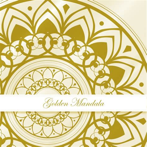 Mandala Dorada Vector Premium