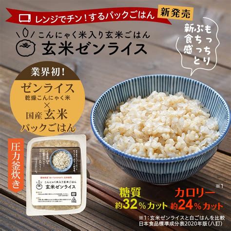 パックご飯 玄米 こんにゃく ごはん 玄米ゼンライス 160g ×40 こんにゃく米入 低カロリー 低糖質 ダイエット 健康 食品 1人前 国産 愛知県産 食物繊維 長期保存 常温保存