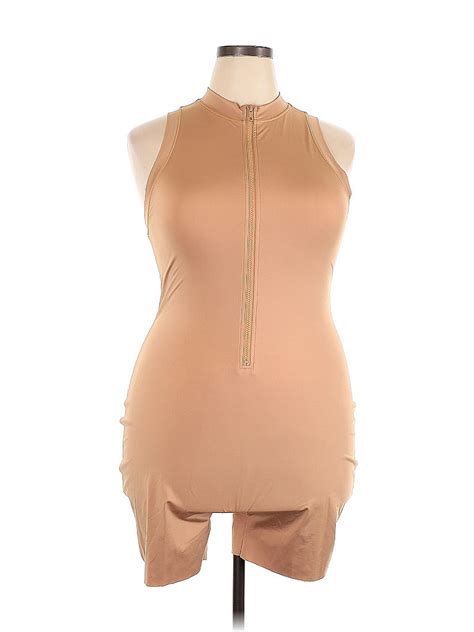 SKIMS Solid Tan Romper Size 3X Plus 55 Off ThredUp