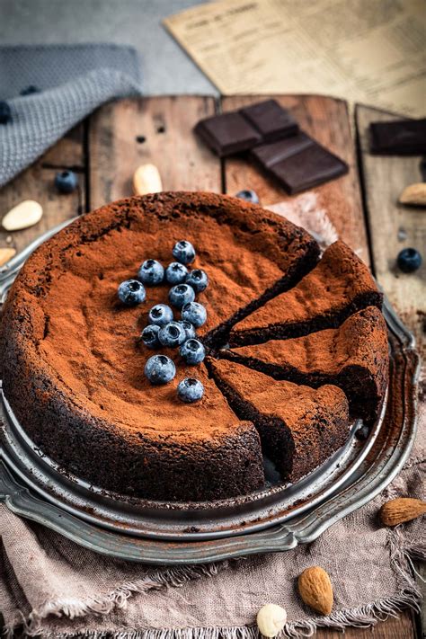 Torta Al Cioccolato E Mandorle Vegan Senza Glutine Senza Farina