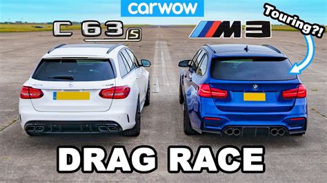 BMW M3 Touring Vs AMG C63 S Estate DRAG RACE YouTube