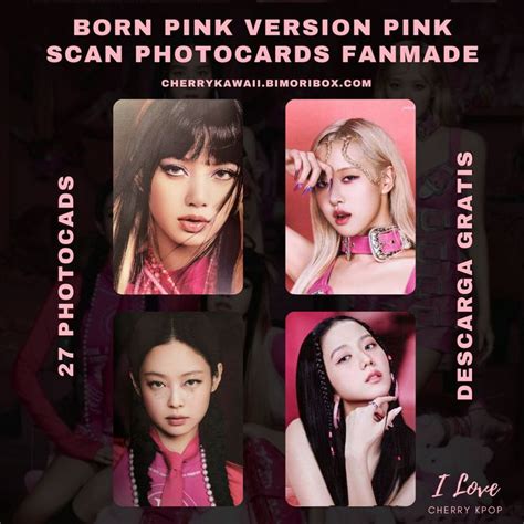 Born Pink Version Pink Scan Photocards Descarga Gratis