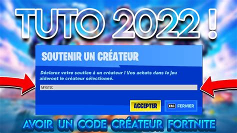 Tuto Avoir Un Code Cr Ateur Fortnite Battle Royale Youtube